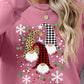Christmas Winter Faceless Gnomes Graphic Drop Shoulder Sweatshirt