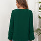 Full Size Swiss Dot Balloon Sleeve Blouse
