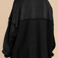 Buttoned Dropped Shoulder Sweatshirt