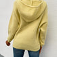 Drawstring Dropped Shoulder Hooded Sweater