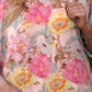 Women's Floral Round Neck Three-Quarter Sleeve Top