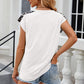 Leopard Round Neck Cap Sleeve T-Shirt