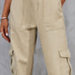 FIT RAGGED DENIM Buttoned High Waist Jeans with Pockets