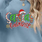CHRISTMAS THEMED Letter Graphic Round Neck Long Sleeve Sweatshirt