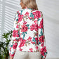 Printed Tie Neck Long Sleeve Blouse