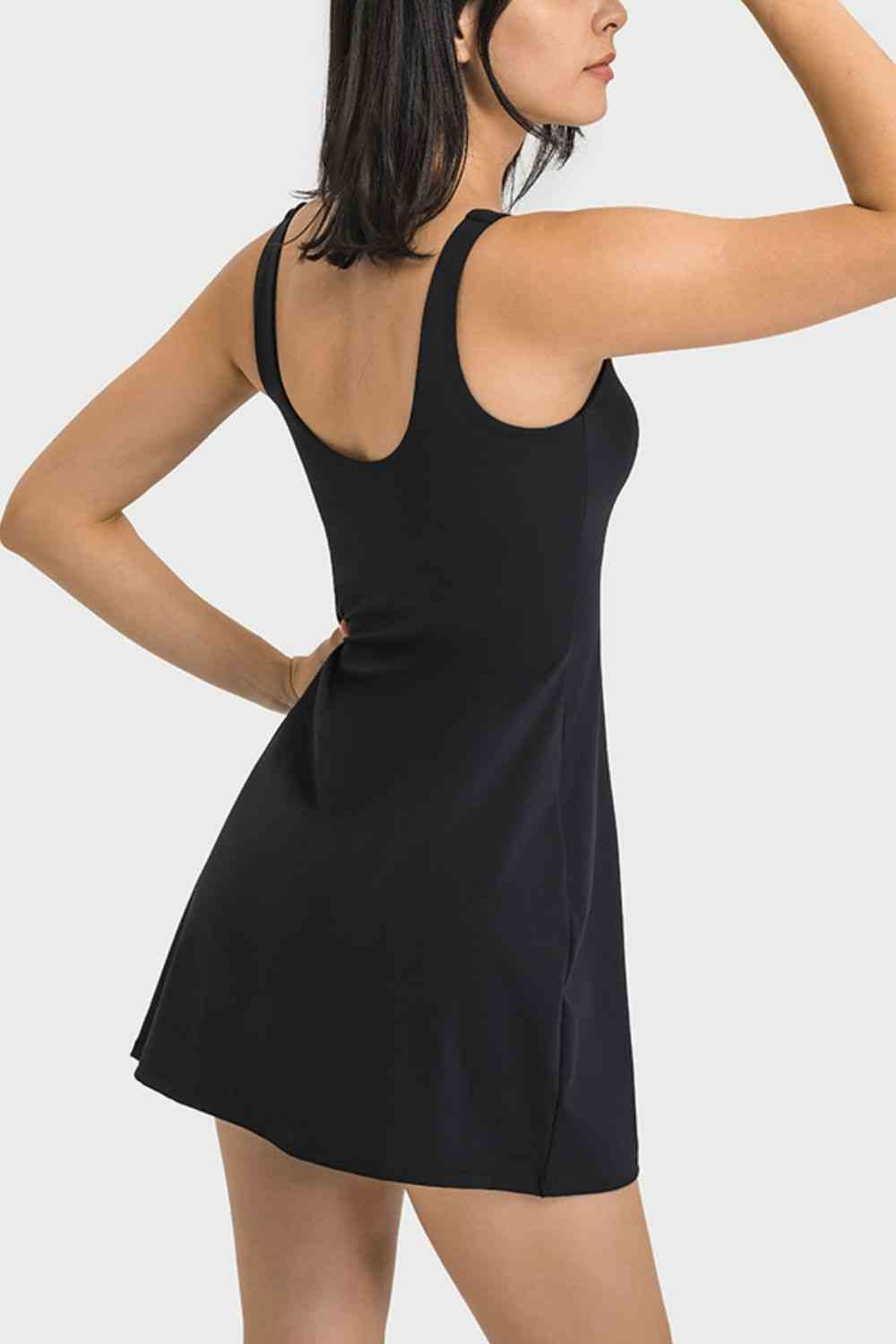 Women's Cressida Square Neck Sports Tank Dress with Full Coverage Bottoms