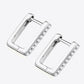 Moissanite Geometric 925 Sterling Silver Earrings
