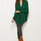 Open Front Batwing Sleeve Cardigan