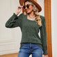 Full Size Square Neck Puff Sleeve Top