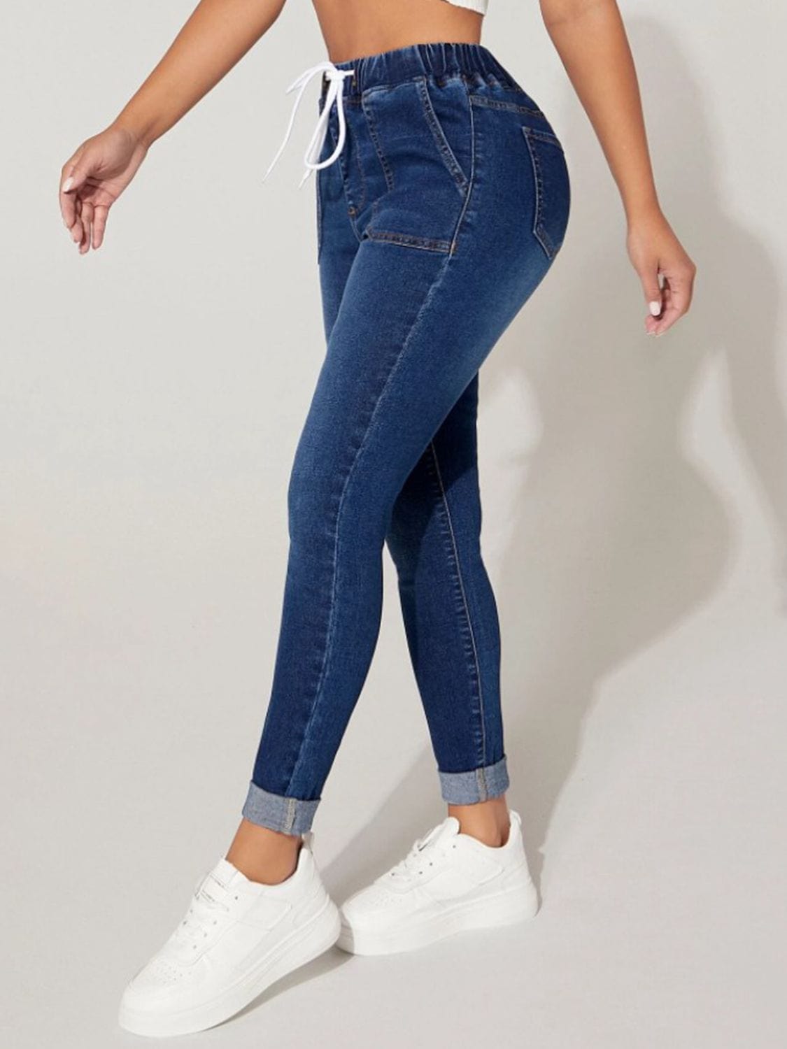 HeyGorgeous Drawstring Cropped Jeans