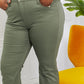 Women's Zenana Clementine Full Size High-Rise Bootcut Jeans in Olive