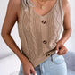 SUN&SAND Decorative Button Mixed Knit Tank