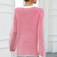 Striped Round Neck Long Sleeve Knit Top