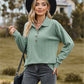 Full Size Collared Neck Long Sleeve Blouse