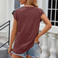 Leopard Round Neck Cap Sleeve T-Shirt