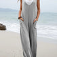 Full Size Wide Strap Jumpsuit with Pockets