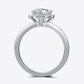 Women's 1 Carat Moissanite 925 Sterling Silver Halo Ring