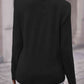 Round Neck Buttoned Long Sleeve T-Shirt
