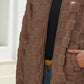 Full Size Fuzzy Checkered Zip Up Jacket