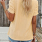 Eyelet Square Neck Puff Sleeve T-Shirt