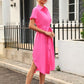 Tied Button Up Shirt Dress