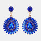 Teardrop Shape Glass Stone Dangle Earrings