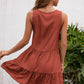 Women's Tassel Tie Lace Trim Sleeveless Dress
