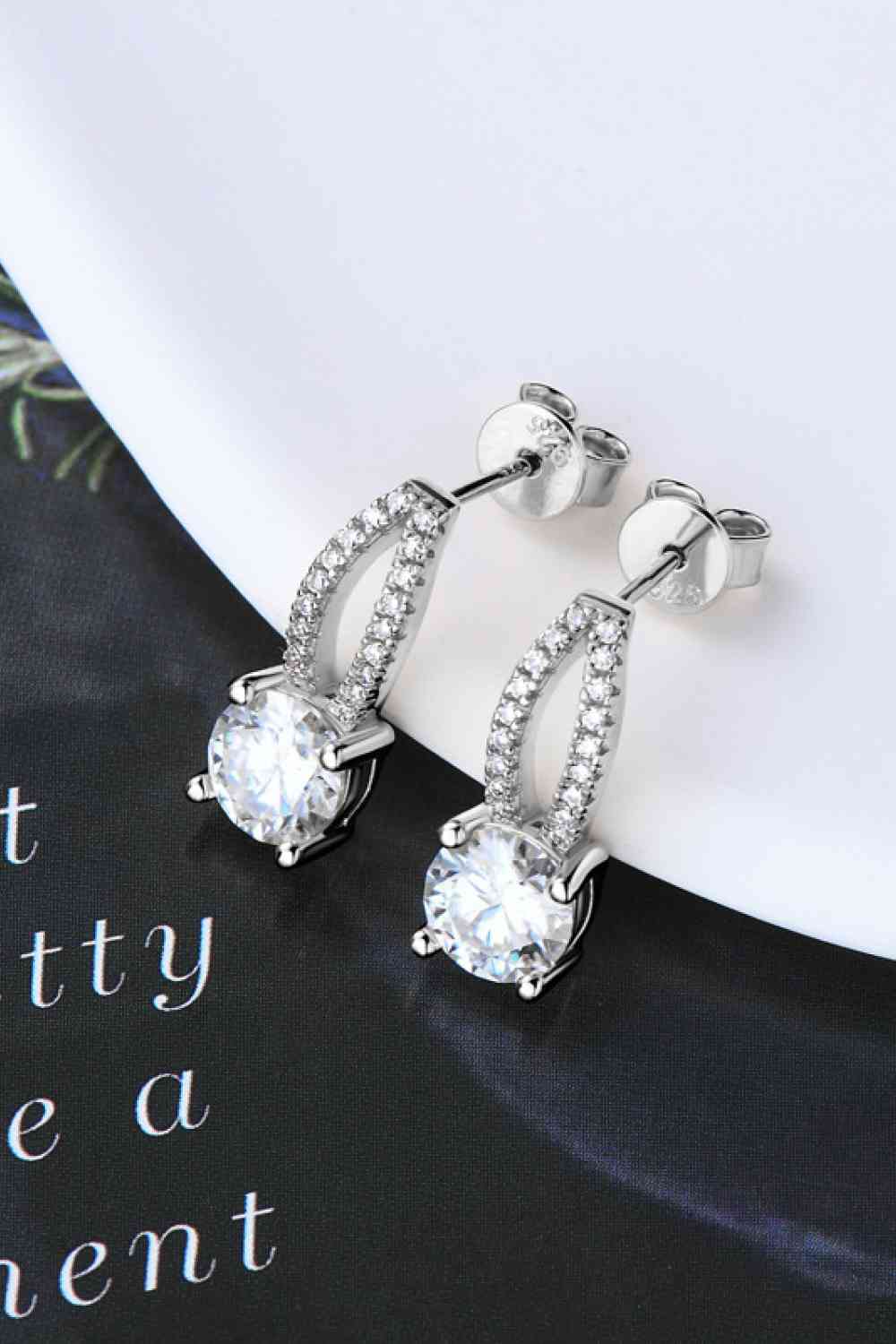 1 Carat Moissanite 925 Sterling Silver Earrings 💜