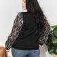 And The Why Black Full Size Foil Printed Sleeve Top
