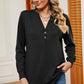 Notched Long Sleeve T-Shirt