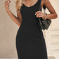 Women's Ribbed Sleeveless V-Neck Dress