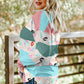 Plus Size Striped Slit Long Sleeve T-Shirt