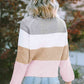Round Neck Buttoned Long Sleeve Sweater