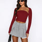 Beauteous Cutout Raglan Sleeve Bolero and Tube Top