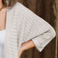 Striped Open Front Knit Cardigan