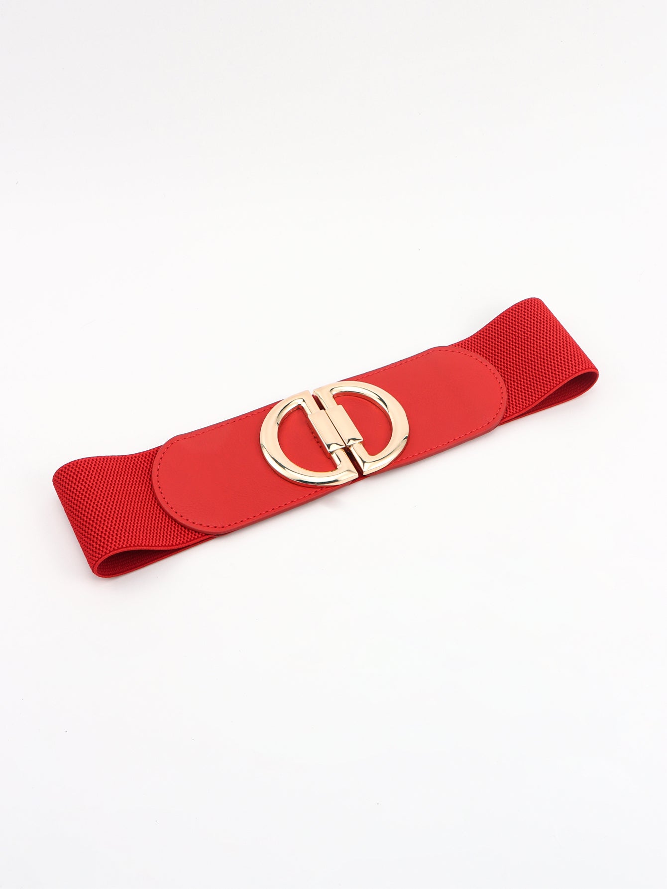 Women's D Buckle Elastic Belt