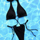 SOSASSY Halter Neck Side Tie One-Piece Swimsuit
