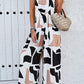 Printed Wide Strap Jumpsuit with Pockets