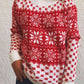 CHRISTMAS Snowflake Pattern Long Sleeve Sweater