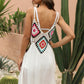 Openwork Sleeveless Embroidery Dress