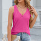 Eyelet V-Neck Wide Strap Tank