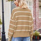 Striped Johnny Collar Sweater