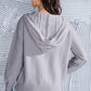 Cable Knit Long Sleeve Hooded Sweater
