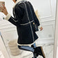 CoatsGallor Lapel Collar Exposed Seam Buttoned Coat