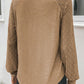 Heathered Round Neck Long Sleeve T-Shirt