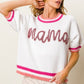 BiBi MAMA Contrast Trim Short Sleeve Sweater - Brand BiBi