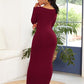 Round Neck Long Sleeve Maxi Wrap Dress