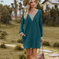 Full Size V-Neck Cutout Sleeve Mini Dress
