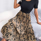 Aaliyah Isla Printed Round Neck Pleated Dress