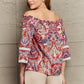 Off Shoulder Bohemian Style Blouse